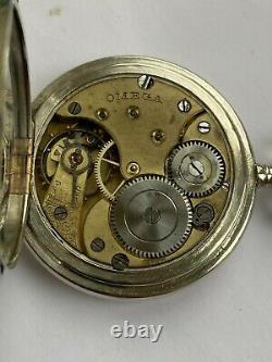 Rare Vintage Antique Pocket Watch Omega? 15 Jewels 1913 Military Swiss