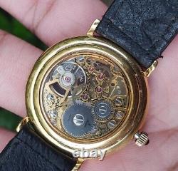 Rare Vintage Aroma Swiss Skeleton Collector Manual Winding Watch 33mm