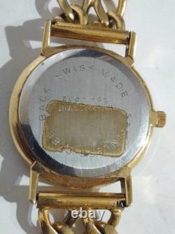 Rare Vintage BUTEX Swiss Quartz Gold Plated Double Chain Bracelet Watch