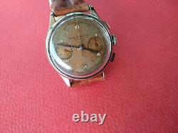 Rare Vintage Baume Mercier Swiss Chronograph Manual Wind Wristwatch 1454