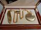 Rare Vintage Belair Swiss Pocket Watch And Knife Set With Jewel Box