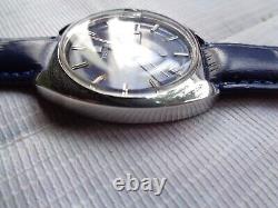 Rare Vintage Blue Dial Swiss Tissot Seastar Mens Manual Hand Winding Wristwatch