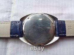 Rare Vintage Blue Dial Swiss Tissot Seastar Mens Manual Hand Winding Wristwatch