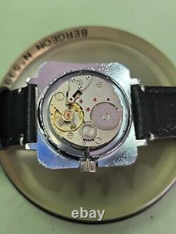 Rare & Vintage Buler DresslCasual Watch WithDate Blue Dial Swiss Made