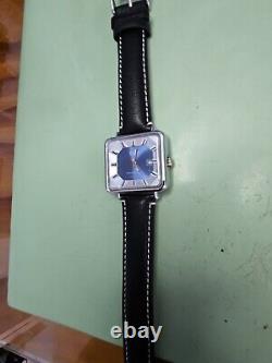 Rare & Vintage Buler DresslCasual Watch WithDate Blue Dial Swiss Made