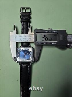 Rare & Vintage Buler DresslCasual Watch WithDate Blue Dial Swiss Made