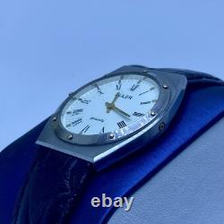 Rare Vintage Buler Swiss Quartz Watch Roman Numerals Tissot PRX Style