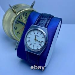 Rare Vintage Buler Swiss Quartz Watch Roman Numerals Tissot PRX Style