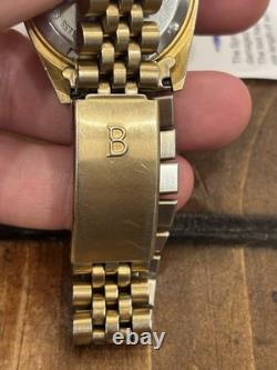 Rare Vintage Bulova 97C22 President ETA 2836-2 Swiss Automatic Gold Capped