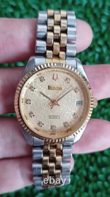 Rare Vintage Bulova Computer Dial Automatic 25 Jewels MID Size Swiss Made Watch