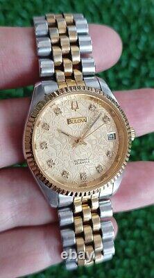 Rare Vintage Bulova Computer Dial Automatic 25 Jewels Swiss Made MID Size Watch