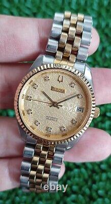 Rare Vintage Bulova Computer Dial Automatic 25 Jewels Swiss Made MID Size Watch