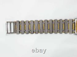 Rare Vintage Bulova Swiss Steel Two Tone Ladies Quartz Watch