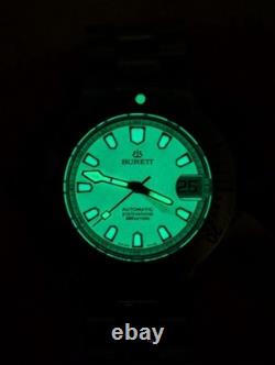 Rare Vintage Burett Diver 38mm Swiss Movement full lume