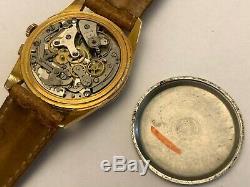 Rare Vintage CAUNY Prima Chronograph Swiss Watch LANDERON 248 size 37mm