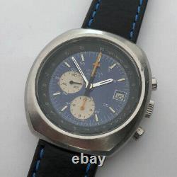 Rare Vintage CHRONOGRAPH LEMANIA Automatic Date Swiss Wristwatch Steel Case