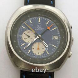 Rare Vintage CHRONOGRAPH LEMANIA Automatic Date Swiss Wristwatch Steel Case