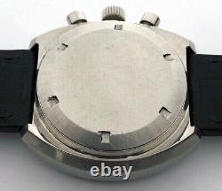 Rare Vintage CHRONOGRAPH LEMANIA Automatic Date Swiss Wristwatch Steel Case