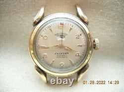 Rare Vintage Calvert Indimatic, 1949 17 Jewels Automatic, Not Running-needs Help