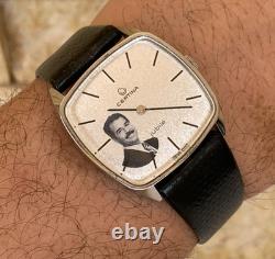 Rare Vintage Certina Jubilé Saddam Hussein Iraq Portrait Watch 32mm Swiss Manual