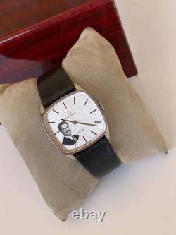 Rare Vintage Certina Jubilé Saddam Hussein Iraq Portrait Watch 32mm Swiss Manual