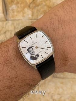 Rare Vintage Certina Jubilé Saddam Hussein Iraq Portrait Watch 32mm Swiss Manual