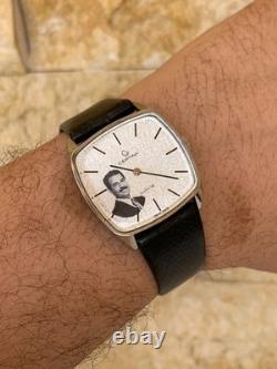 Rare Vintage Certina Jubilé Saddam Hussein Iraq Portrait Watch 32mm Swiss Manual