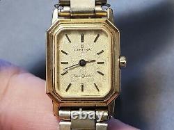 Rare Vintage Certina Swiss Quartz Gold Plated Ladies Watch