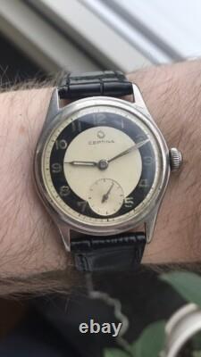 Rare Vintage Certina Watch Bullseye Dial Swiss Made Mechanical 33mm