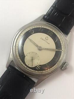 Rare Vintage Certina Watch Bullseye Dial Swiss Made Mechanical 33mm