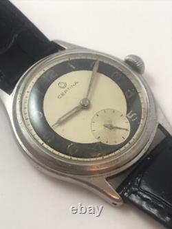 Rare Vintage Certina Watch Bullseye Dial Swiss Made Mechanical 33mm