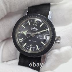 Rare Vintage Chateau 1970's Men's Swiss Calendar Date Diver's Watch Mechanical