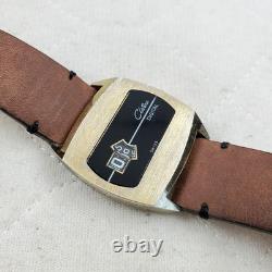 Rare Vintage Chateau Digital Jump Hour Mechanical Handwind Swiss Men's Watch