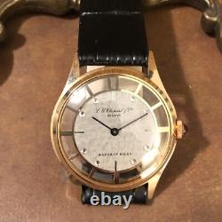 Rare Vintage Chopard Movement Manual Wind In GF Skeleton Back Swiss Made Watch