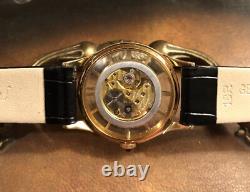 Rare Vintage Chopard Movement Manual Wind In GF Skeleton Back Swiss Made Watch
