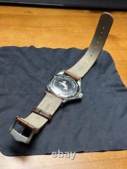 Rare Vintage Colt Outback Swiss Made Wrist SS Watch Genuine Leather Band