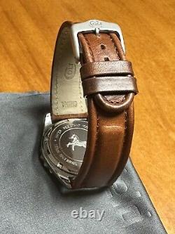 Rare Vintage Colt Outback Swiss Made Wrist SS Watch Genuine Leather Band