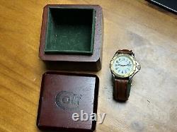 Rare Vintage Colt Outback Swiss Made Wrist SS Watch Genuine Leather Band