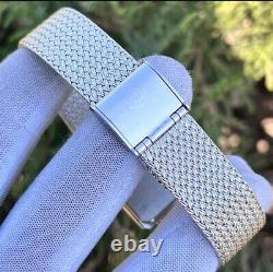 Rare Vintage Cyma Elegant White Textured Dial Tank Shape Swiss Quartz Watch 724