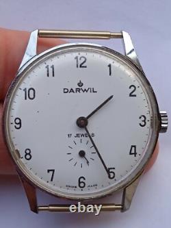 Rare Vintage DARWIL 17 Jewels Swiss