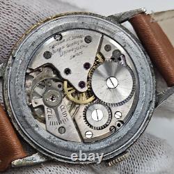 Rare Vintage DELBANA Ancre 15 Jewels/Rubis Swiss Military Mens Wrist Watch