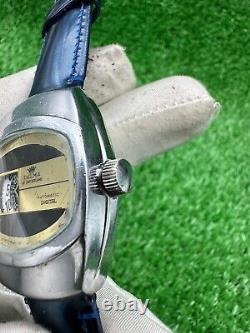 Rare Vintage DELMA Men's Jump Hour Digital Mechanical Watch 70s Swiss Original