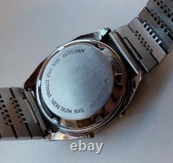 Rare Vintage DERBY LCD Alarm Watch 1970s ESA 934.912 Swiss Made Date