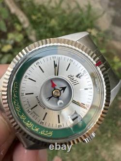 Rare Vintage Dalil Muslim Satellite Automatic Date Watch ETA 2824-1 Swiss Made