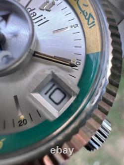 Rare Vintage Dalil Muslim Satellite Automatic Date Watch ETA 2824-1 Swiss Made