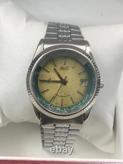 Rare Vintage Dalil Watch II Golden Dail Muslim 37mm Automatic Mens Swiss Mecca