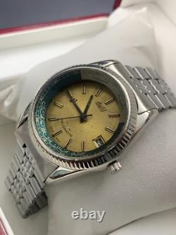 Rare Vintage Dalil Watch II Golden Dail Muslim 37mm Automatic Mens Swiss Mecca