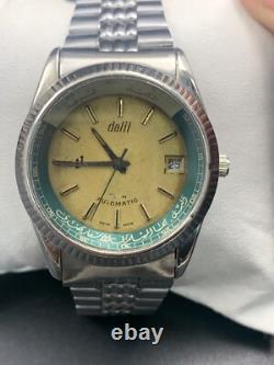 Rare Vintage Dalil Watch II Golden Dail Muslim 37mm Automatic Mens Swiss Mecca