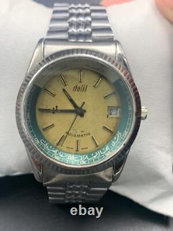 Rare Vintage Dalil Watch II Golden Dail Muslim 37mm Automatic Mens Swiss Mecca