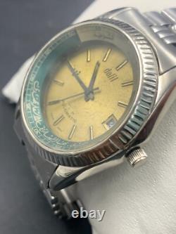 Rare Vintage Dalil Watch II Golden Dail Muslim 37mm Automatic Mens Swiss Mecca
